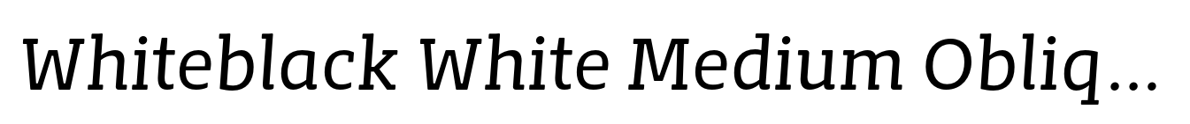 Whiteblack White Medium Oblique